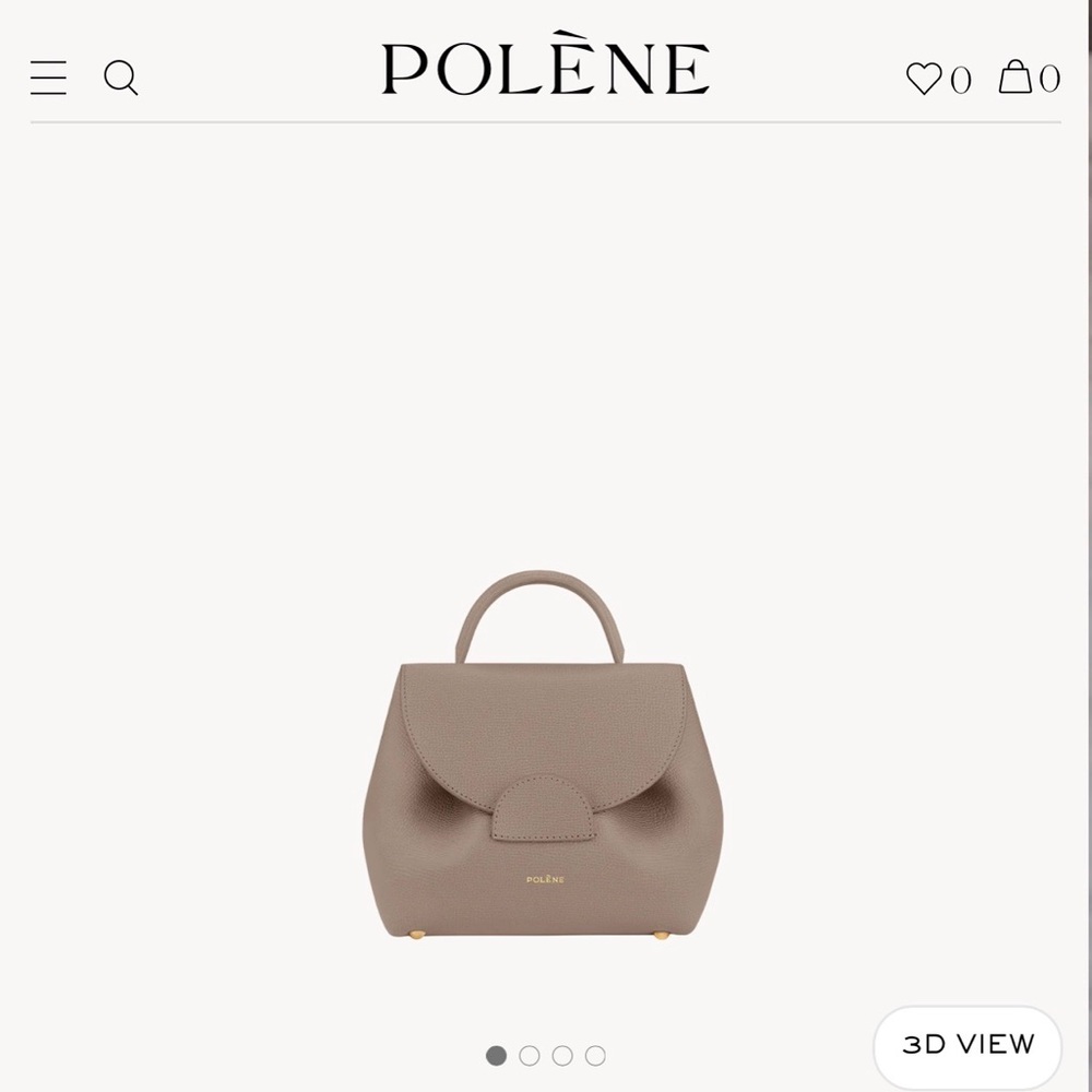 Polene Taupe Crossbody Bag